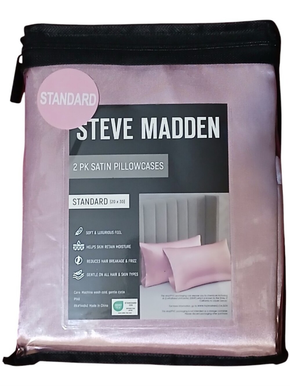 Steve Madden satin pillowcases Lilac Pink
